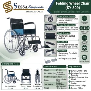 Folding Wheel Chair. (Ky-809)