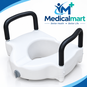 Raiser Toilet Seat, With Removable Arms/Handles.