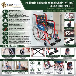 Pediatric Foldable Wheel Chair, (Ky-802)