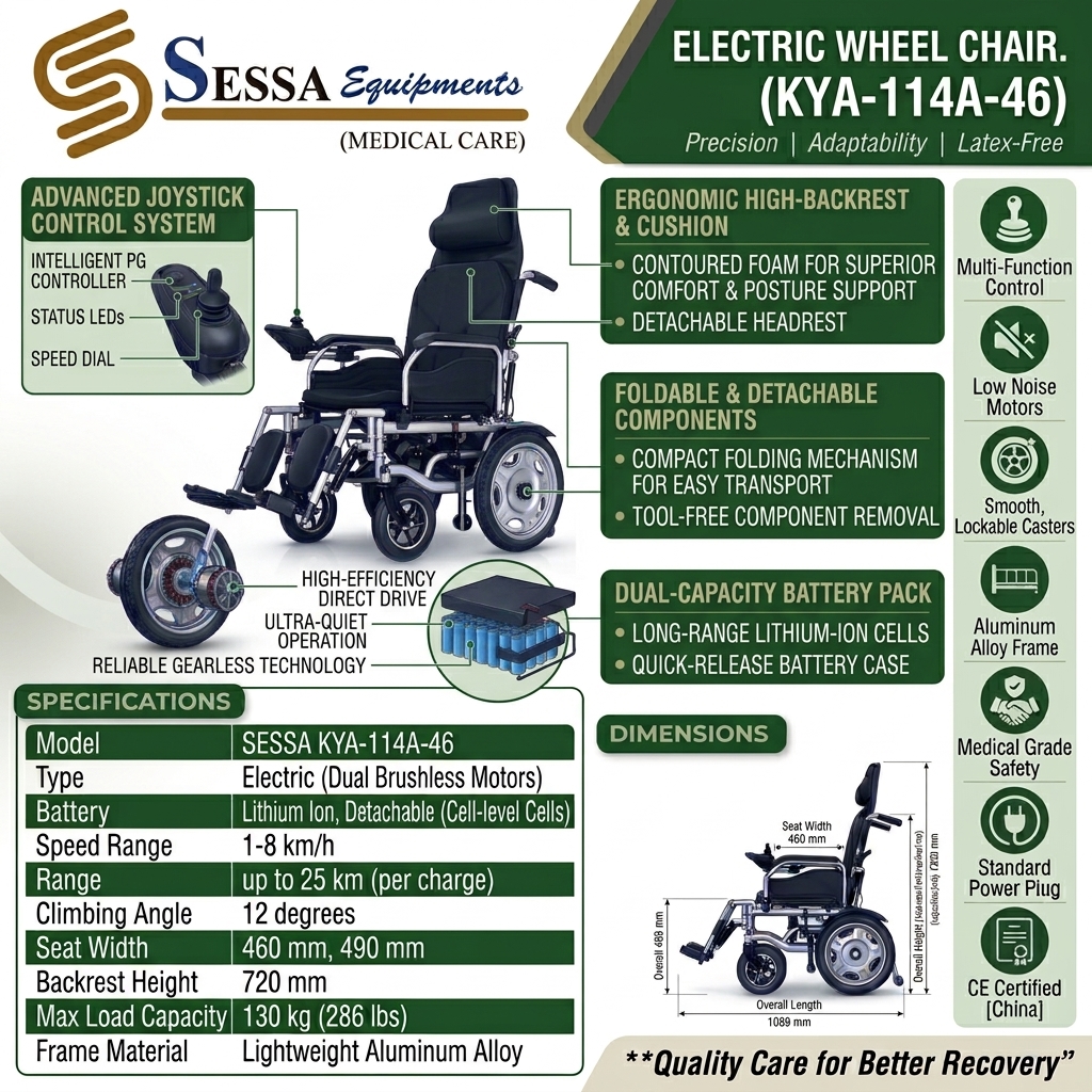 Electric Wheel Chair. (KYA-114A-46) - Image 6