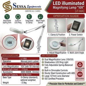 LED illuminated Magnifying Lamp "10X"